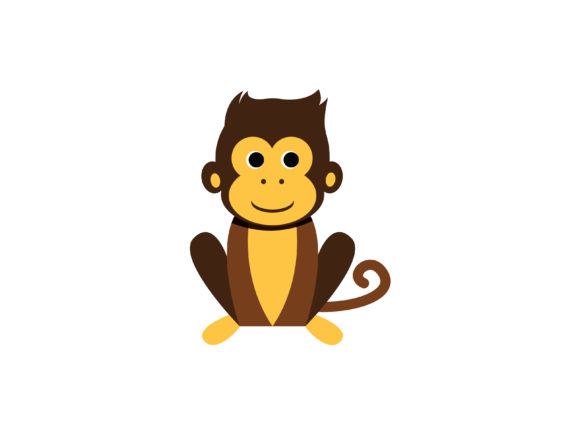 304-Monkey Animal Vector Illustration: A Playful Asset for Modern Projects