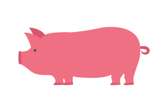 Animal Asset - Pig Illustration Svg: A Designer's Playful Toolkit