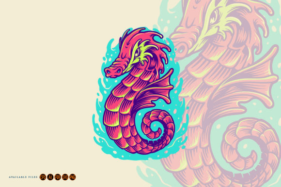 Beautiful Ocean Sea Horse Animal SVG: Your Versatile Marine Design Asset