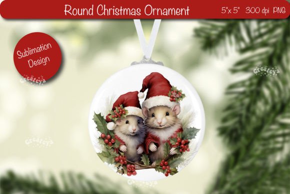 Christmas Ornament Sublimation Animal: Festive Design Assets