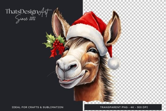 Cute Donkey Christmas Animal Clipart: A Designer's Guide