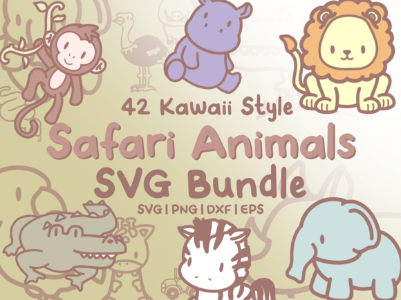 Kawaii Safari Animal SVGs: Infusing Charm into Your Designs