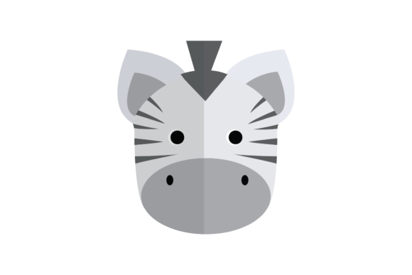 Modernize Your Brand with a Zebra Animal Head Flat Illustration