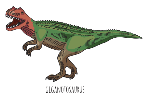 Unleashing Prehistoric Power: The Giganotosaurus Drawing
