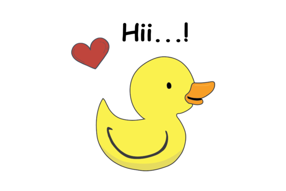 Valentines Kissing Animal Duck: A Playful Design Asset