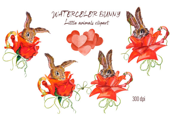Watercolor Rabbit Little Animal: A Whimsical Asset for Creative Projects