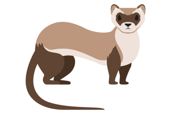 Weasel Cartoon Icon: Your Go-To Furry Wild Animal Asset